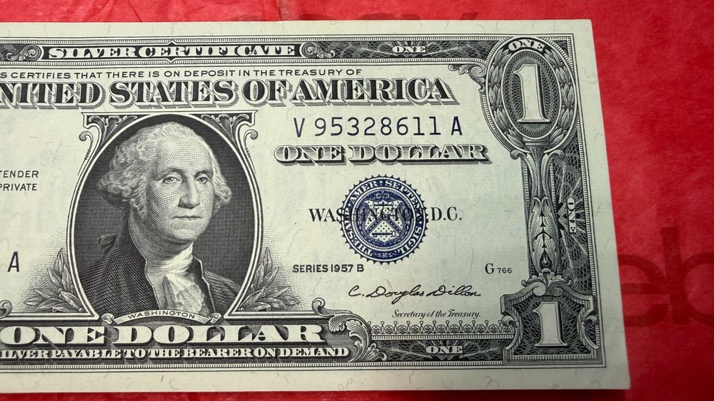 $1 Silver Certificate 1957 One Uncirculated Gradable Sequential Note Perfect UNC