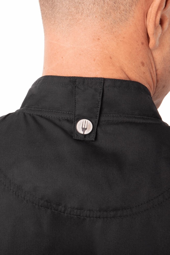 Chef Works Men's Springfield Chef Coat Medium Black