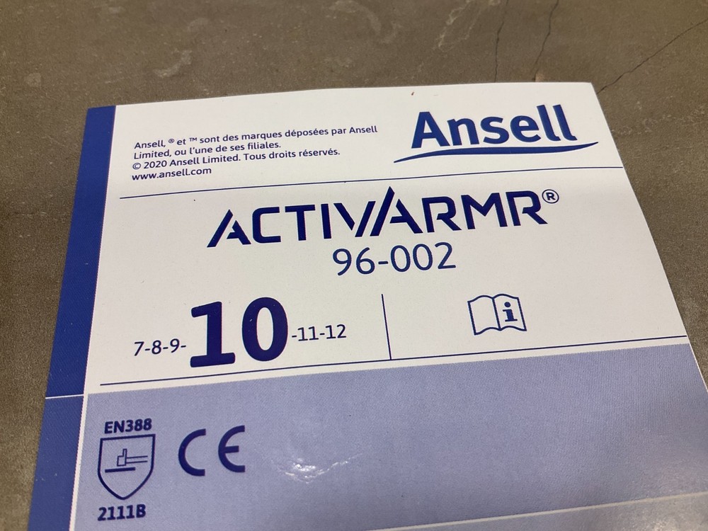 Ansell 96-002 Hyflex Electrical Glove Protector Activearmr Size large 10