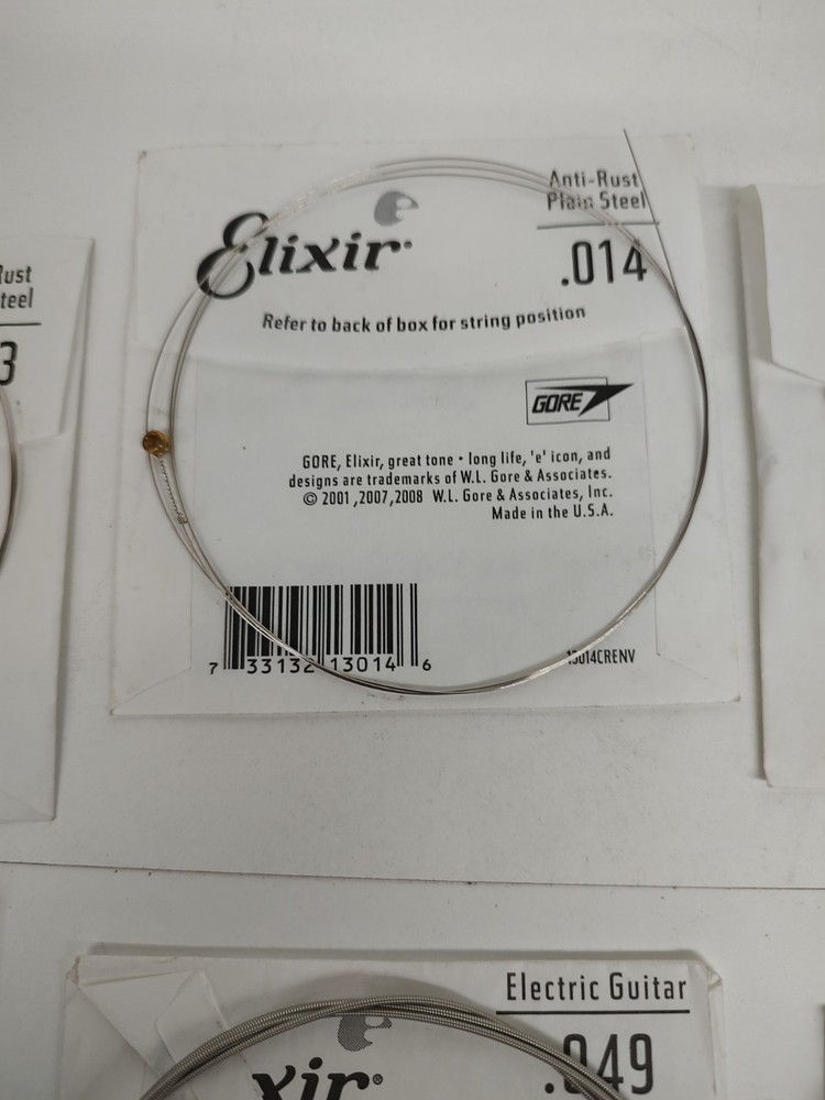 Elixir Guitar Strings NanoWeb coating Anti-Rust Plain Steel Strings