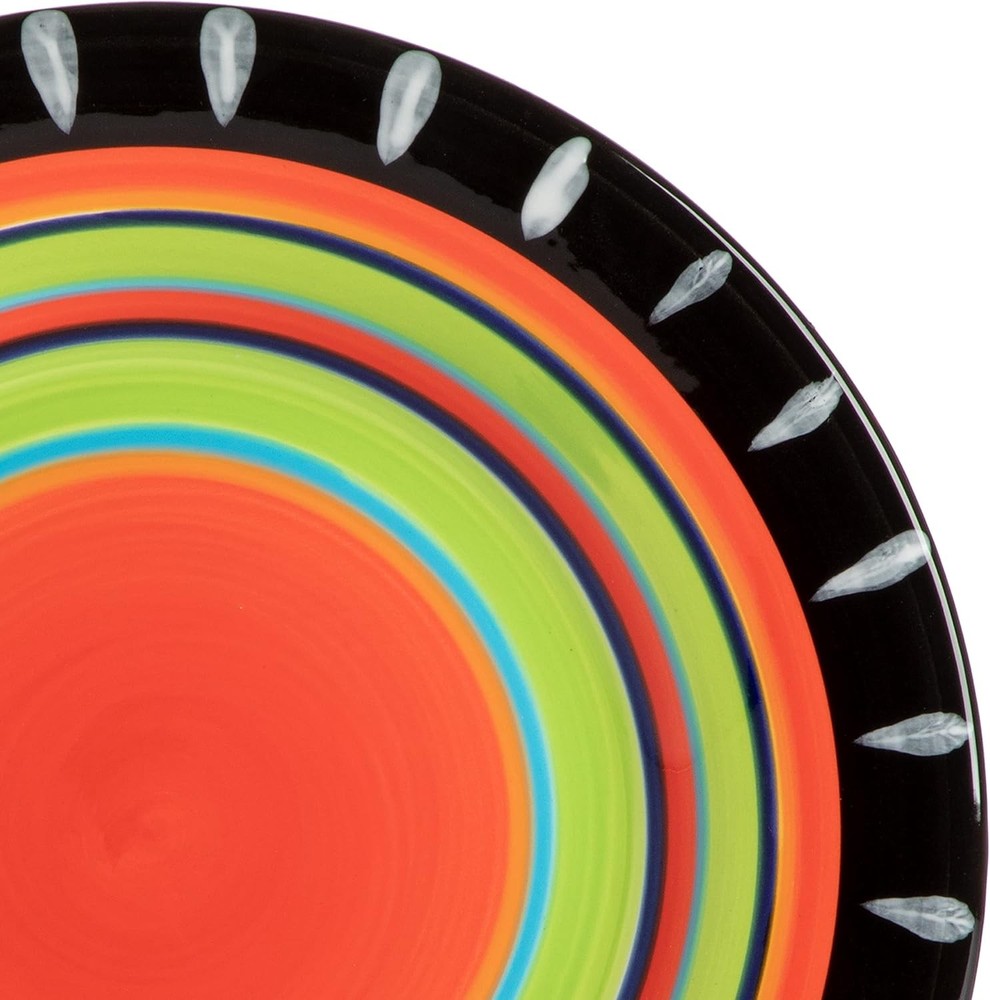 Feliz Mesa 16PC Hand Painted Dinnerware Set Service for 4