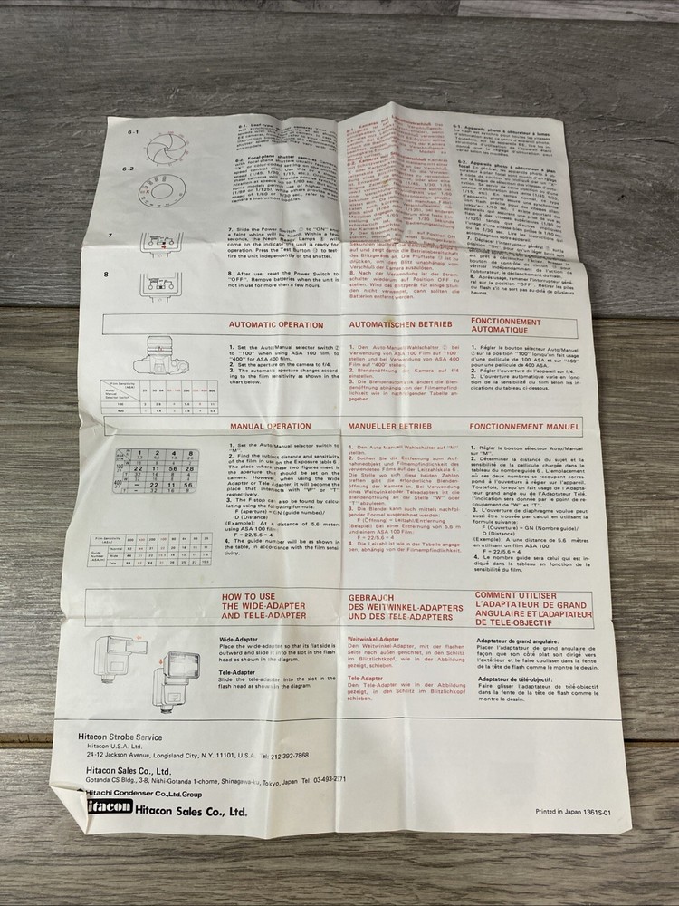 Hitacon Auto 2200ST Series Cut Off System Auto Strobe Hitachi