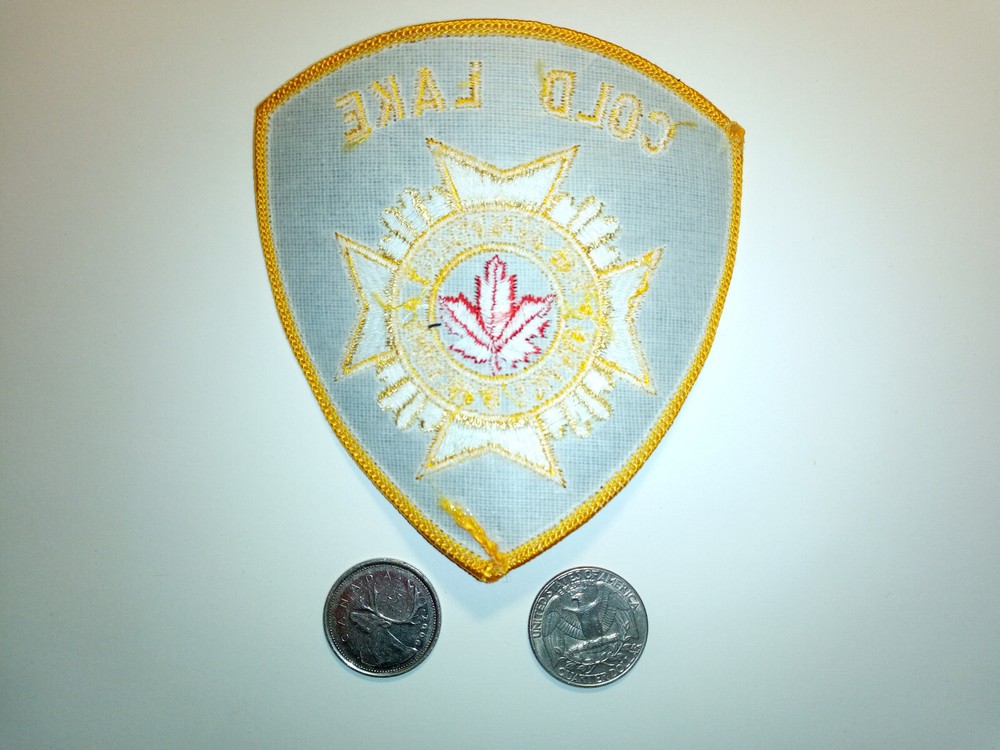 Cold Lake Fire Dept Gold Patch Badge Crest
