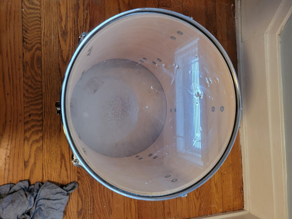 🔥🔥16” Floor Tom & 14" Mount Tom Maroon Check 📸 🔥🔥