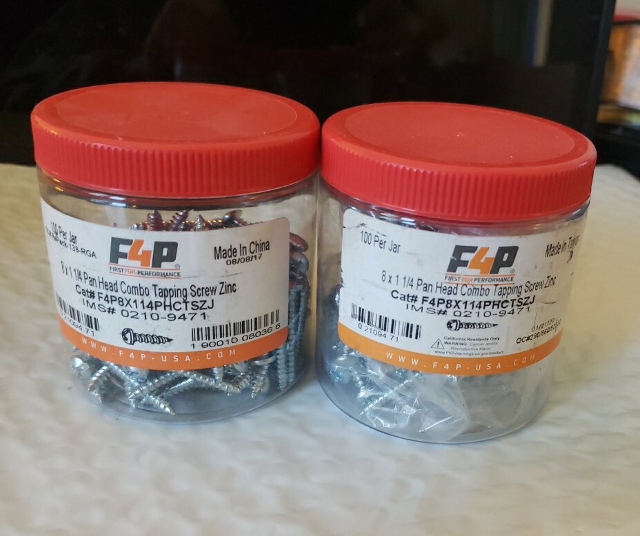 (2) #8 X 1-1/4" Pan Head Phillips Combo Tapping Screw  100pc