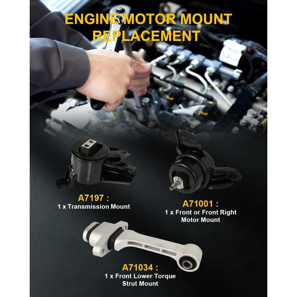 Engine, Trans Mount & Torque Strut Sonata 2011-2013 & Optima 2011-2016, 2.4L