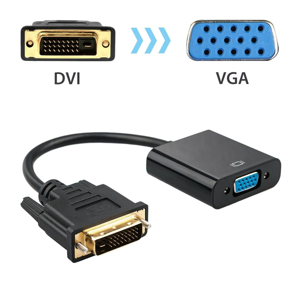 High Performance DVI to VGA Cable Adapter For DVI-D Enabled Desktops&Laptops