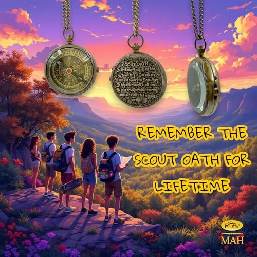 Scout Compass with Oath Message – Solid Brass Scout Compass – Oath Edition 1