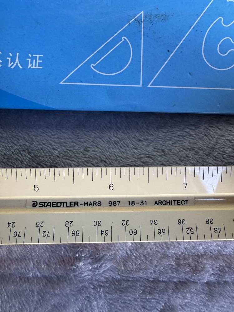Staedtler Architect Scale 987 Japan + 40cm Drafting Triangle SET Tools