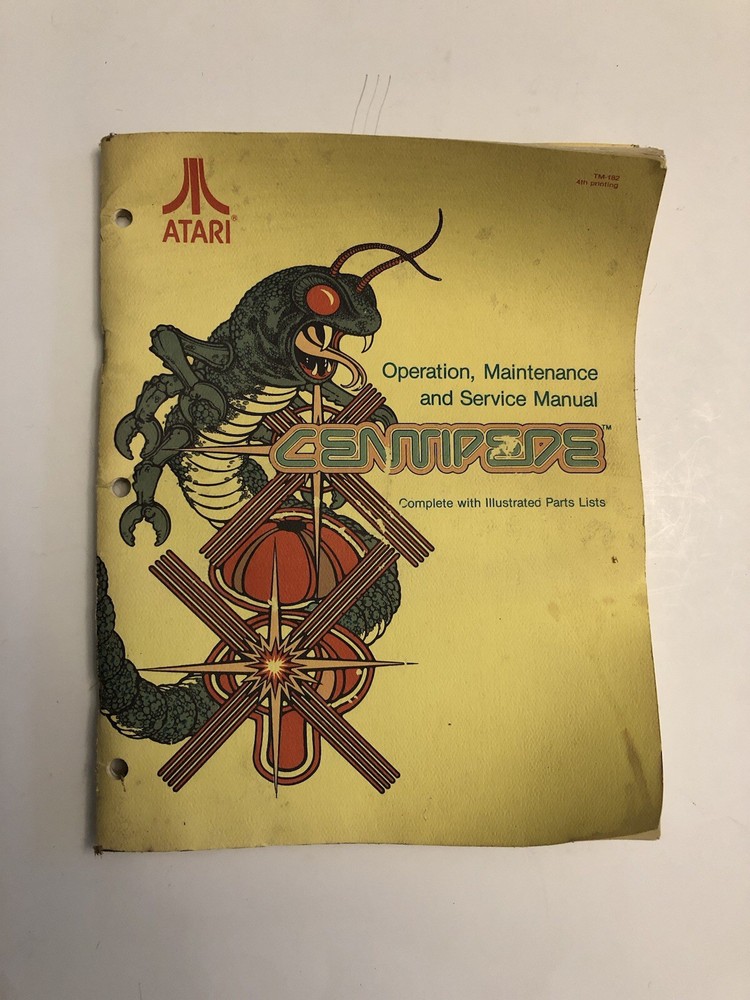 Centipede Arcade Video Game Manual - Atari