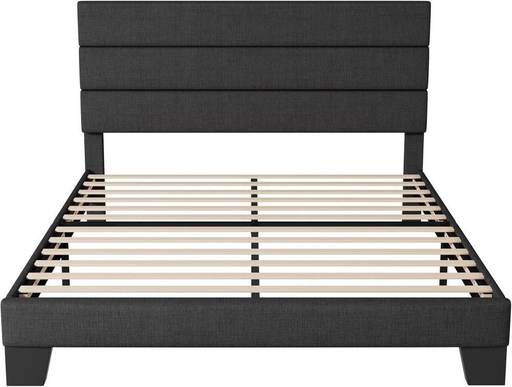 Full Size Bed Frame with Wooden Slats - Easy Assembly & Sturdy Support