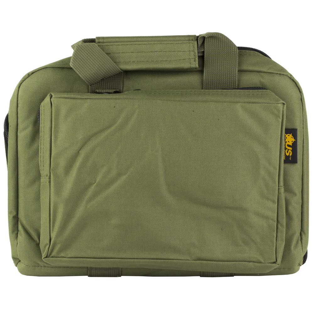 ​US PeaceKeeper Mini Range Pistol Case- 12.75", 600D Polyester, Olive Drab Green