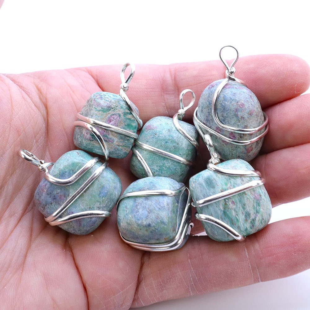 Ruby Fuchsite Crystal Necklace With Cord