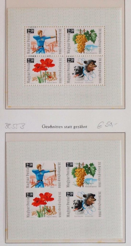 HUNGARY 1966 SPACE, Cpl XF Perf+ImPerf MNH** Sheets+Sets, Luna Moon Landing