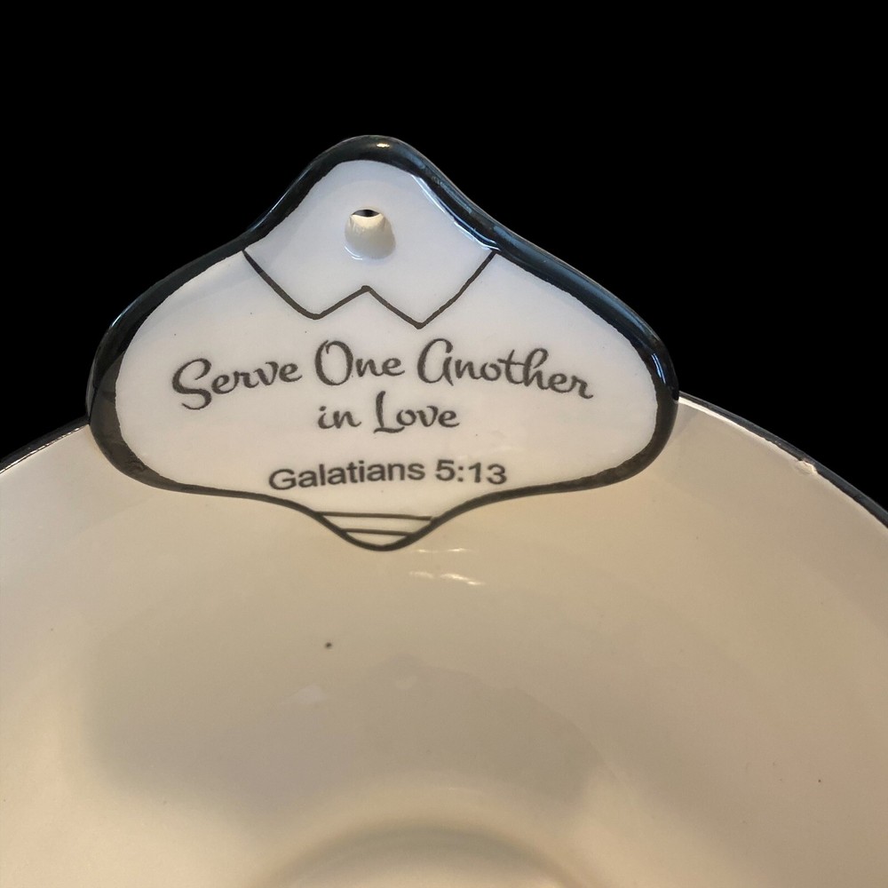 christmas dip bowl & spreader Galations 5:13