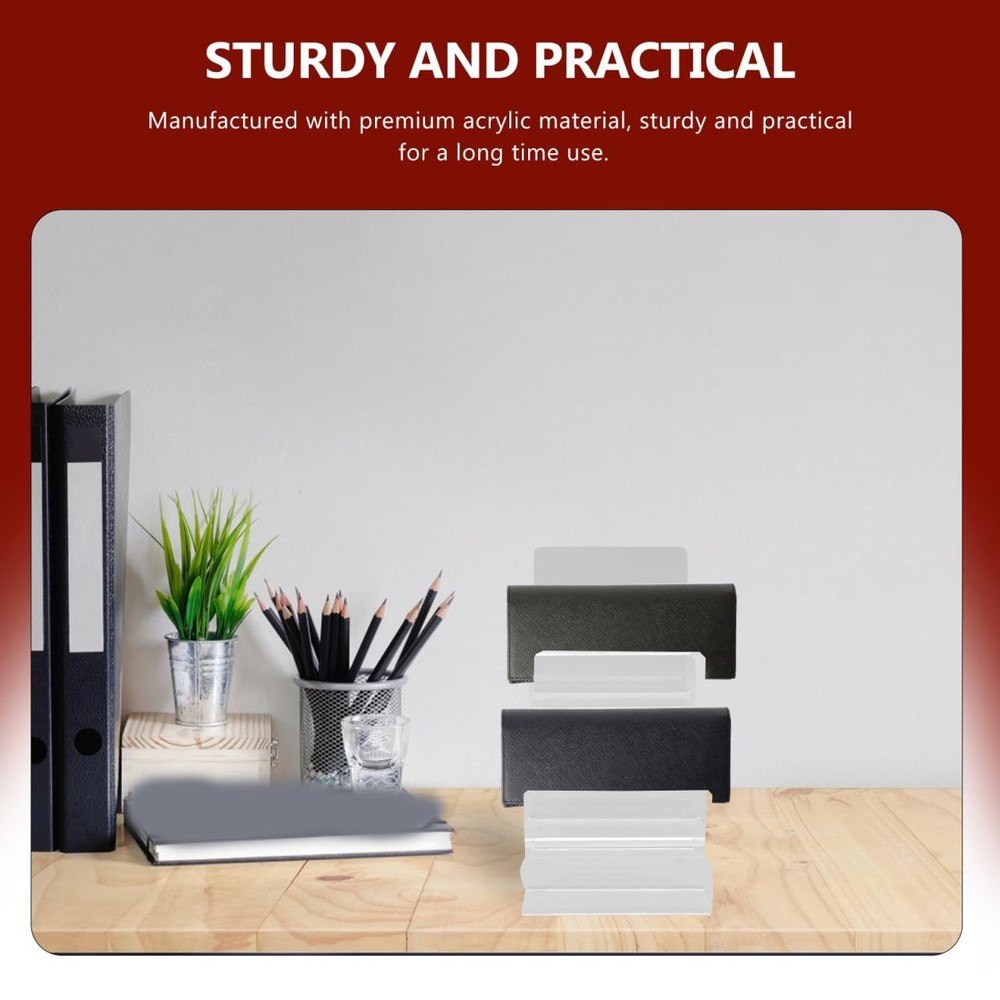 Multi-Layer Acrylic Wallet Display Shelf 5-Tier Purse Organizer Stand for Tab...