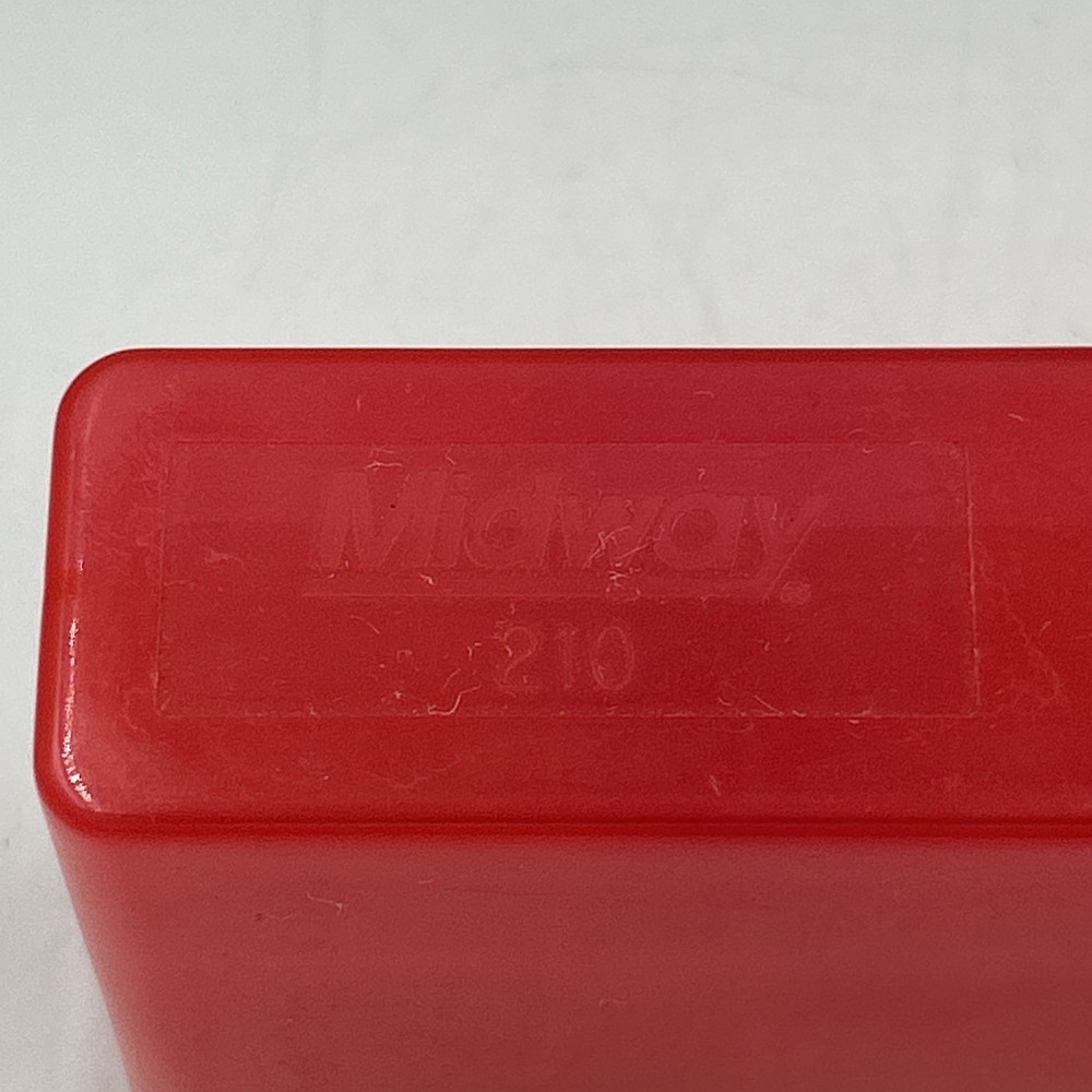 Midway 210 20ct. Ammo Case - Red - Logo On Left