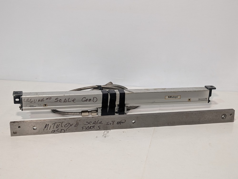 Assorted Mitutoyo linear encoder scale components, sensor cable *FOR PARTS*