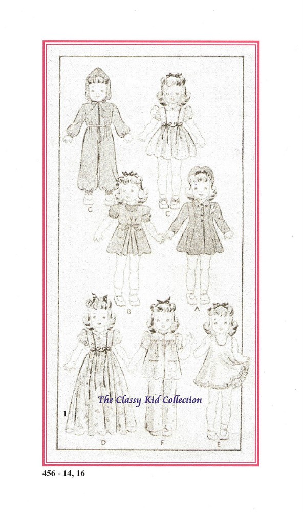 14" Pattern for Shirley Temple Doll   #456