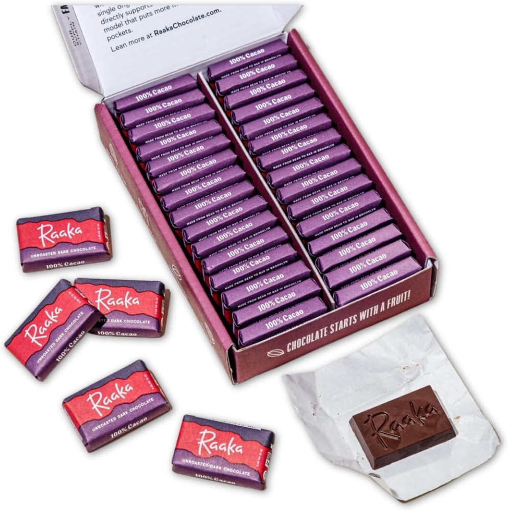 Dark Chocolate Mini Bars | Unsweetened, Bitter, No Added Sr