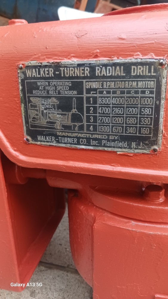 walker turner radial arm drill press head