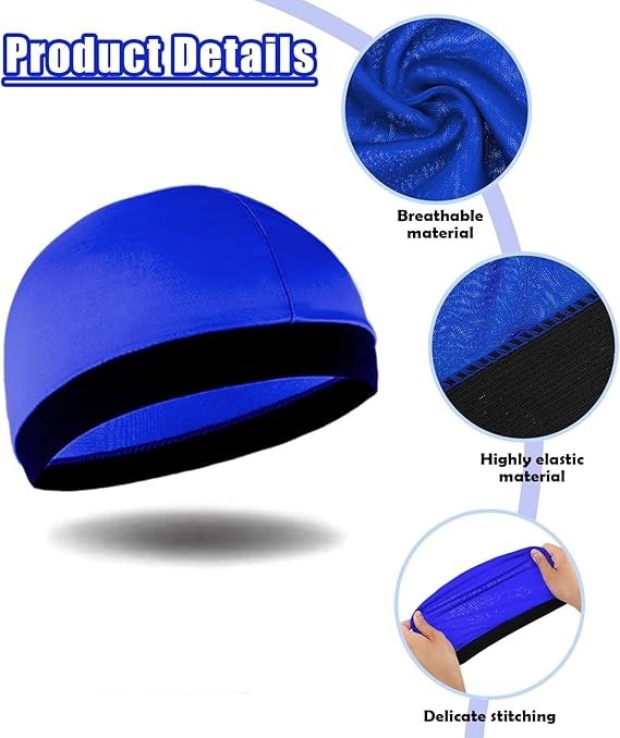 4 Pack Wave Cap Stocking Stretch Compression Long Lasting Skull Headwear