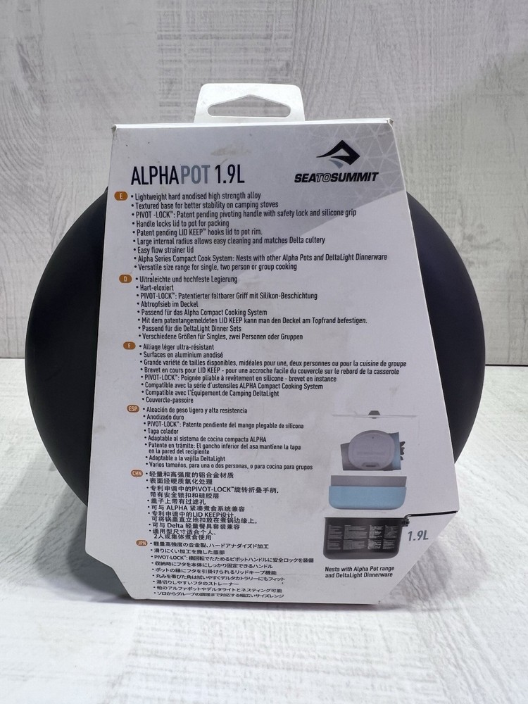 sea to summit alphapot compact cooking system 1.9L