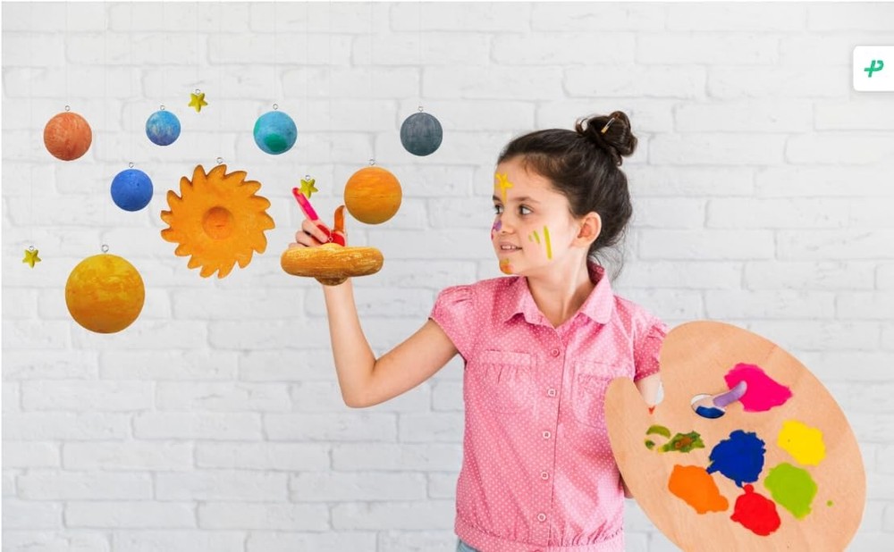 Solar System Model, DIY Project Kit, Easy to Medium, White