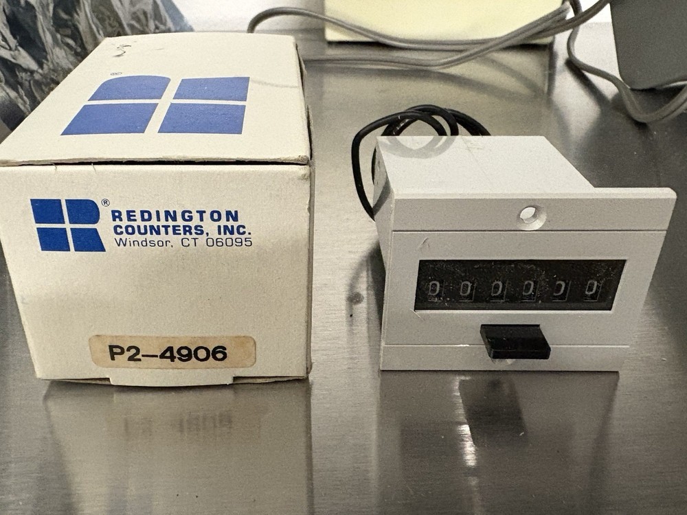 Redington P2-4906 Panel Mount  Counter, 6 Digit, Push Button Reset