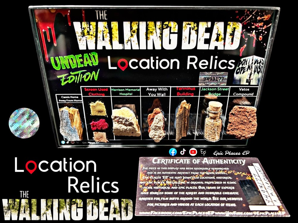 The Walking Dead Location Relics with COA (4x6 Frame)
