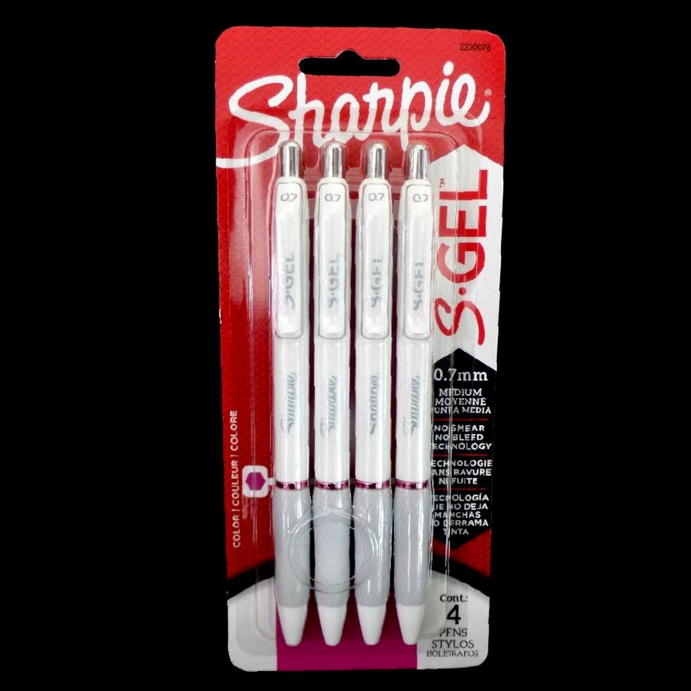 SHARPIE S-GEL PENS / 4 PACK / RED INK
