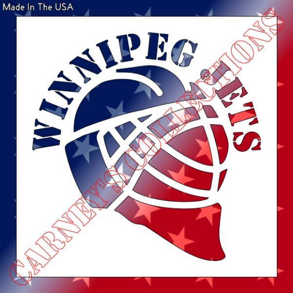 6"x6" Plastic Stencil - Hockey Jets (SC971)