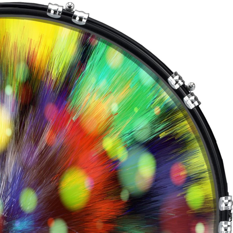 20" Custom Bass Kick Drum Front Head Graphical Explosive 11