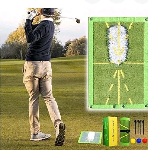 8PC/Set Golf Training Mat for Swing Detection Batting Practice Training Aid Game