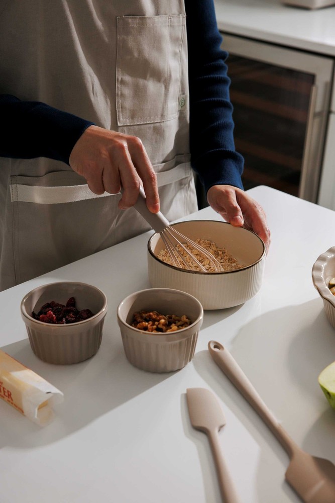 10-Piece Ceramic Bakeware Set Taupe