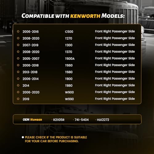 Power Window Regulator with Motor Compatible with Kenworth Front Passenger Side