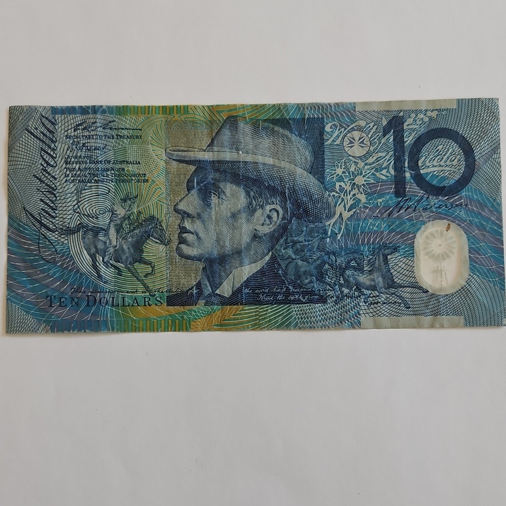 Australia $10 Polymer Banknote RE 3609884 Circulated