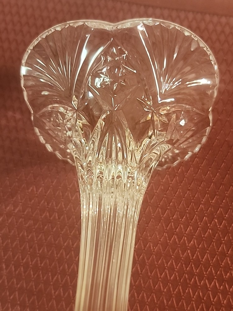 2 Beautiful Vintage Crystal Candlestick 8 3/4"