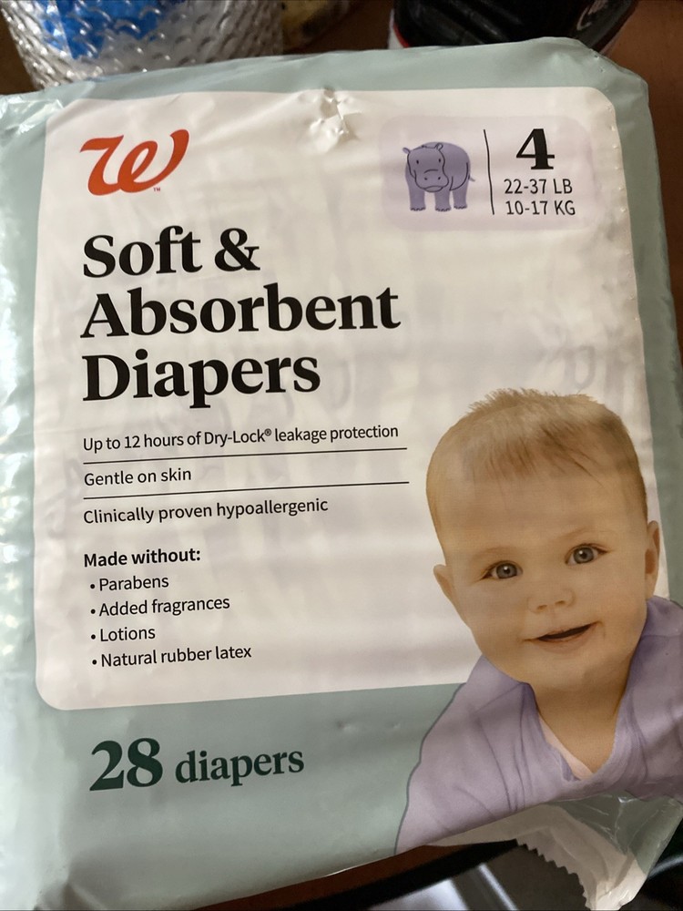 Walgreens Soft And Absorbent Diapers Size 4 28ct