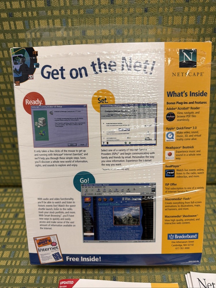 Netscape Internet Essentials Netscape Communicator 4.5 Software Broderbund 1998