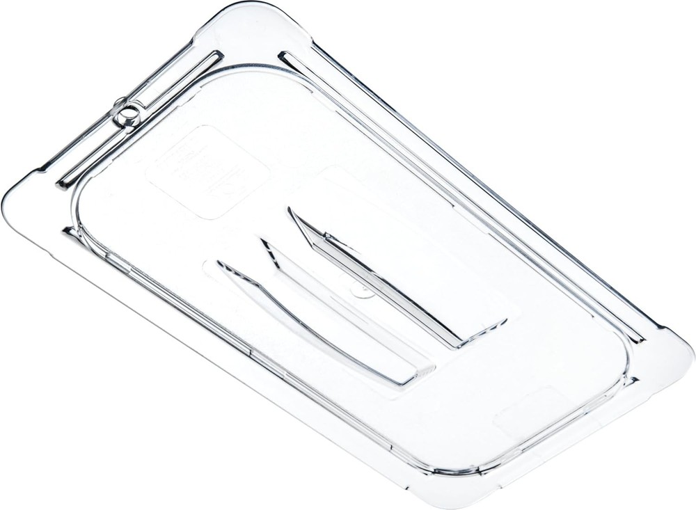 Universal Third Size Food Pan Lid - Clear Polycarbonate & Dishwasher Safe
