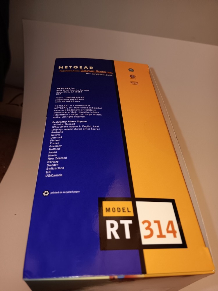 Netgear Gateway Router Model RT314