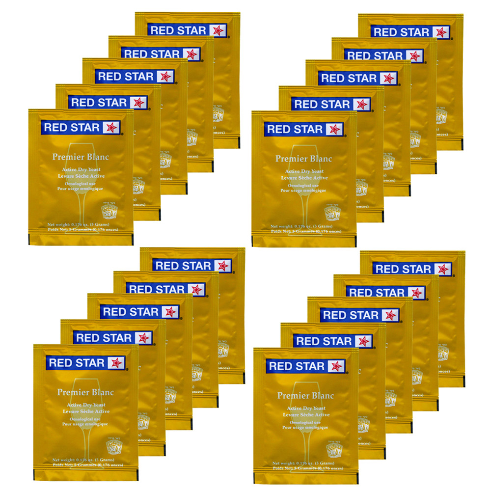 Red Star Premier Blanc Champagne Yeast, 10 Count (2 Pack)