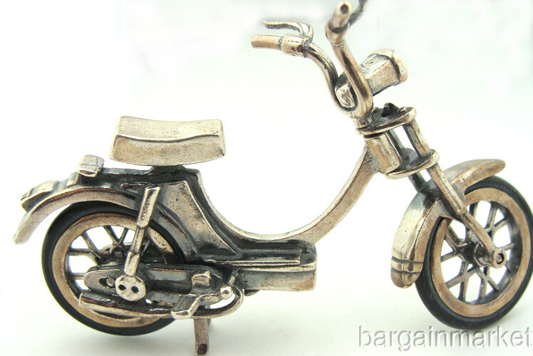Solid Sterling Silver Miniature Bike Motorcycle #90