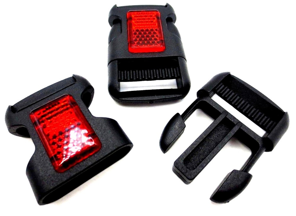 Reflecting Safety Buckle Snap Open for 1" 25mm Wide Webbing Strap Belt DURABLE