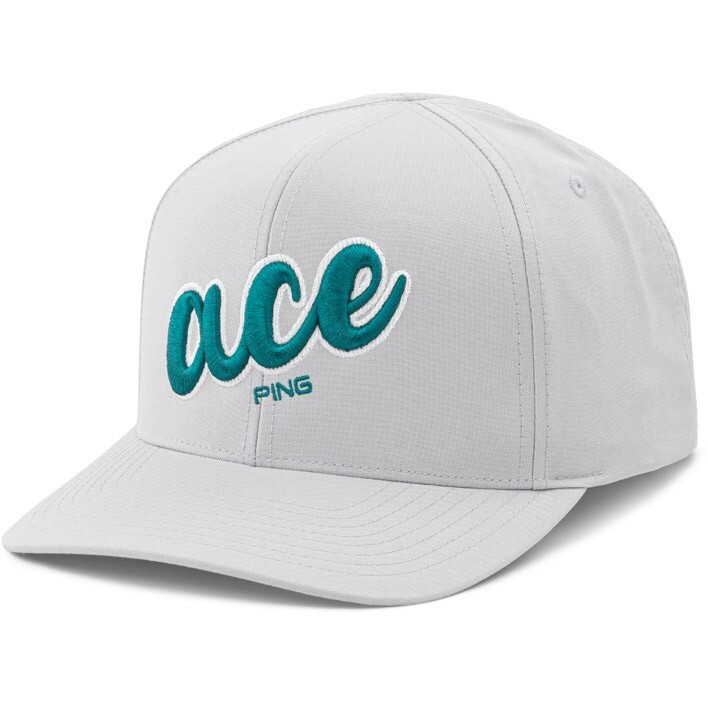 New Ping Under Par Ace Grey/Teal Adjustable Snapback Hat