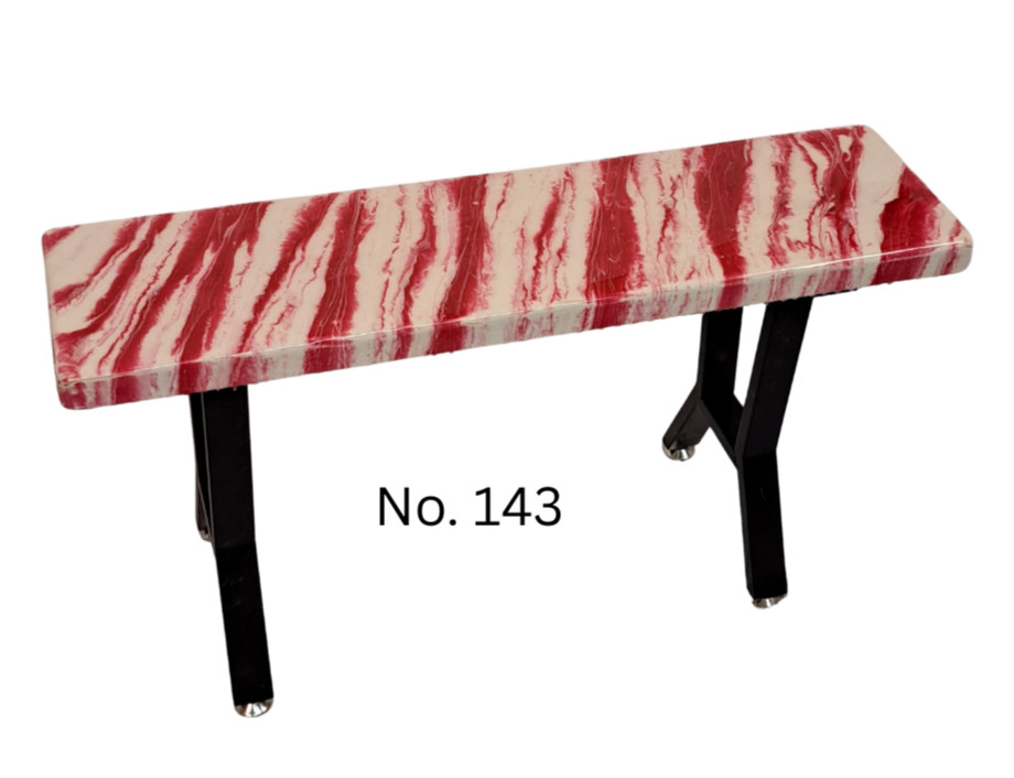 Functional Art Bench – Epoxy Top & Metal Legs (9" Series)