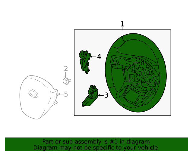 Genuine Ford Steering Wheel HC3Z3600BB