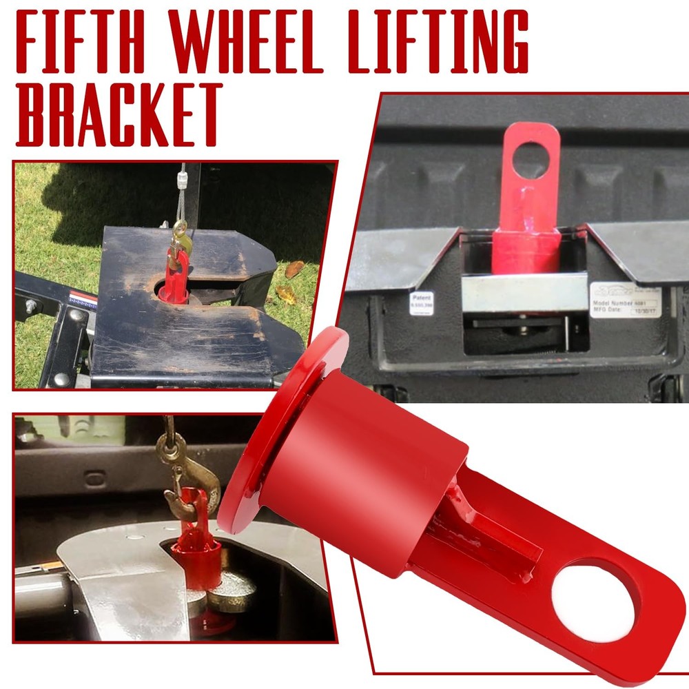 IFYKIM 5th Wheel Lifting Hook Hitch Bracket Fifth Red