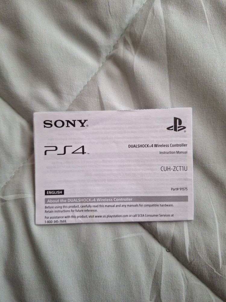 PlayStation 4 Wireless Controller Instruction Manual